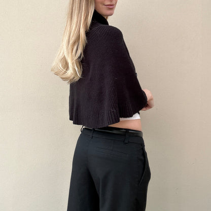 Vintage pea coat poncho