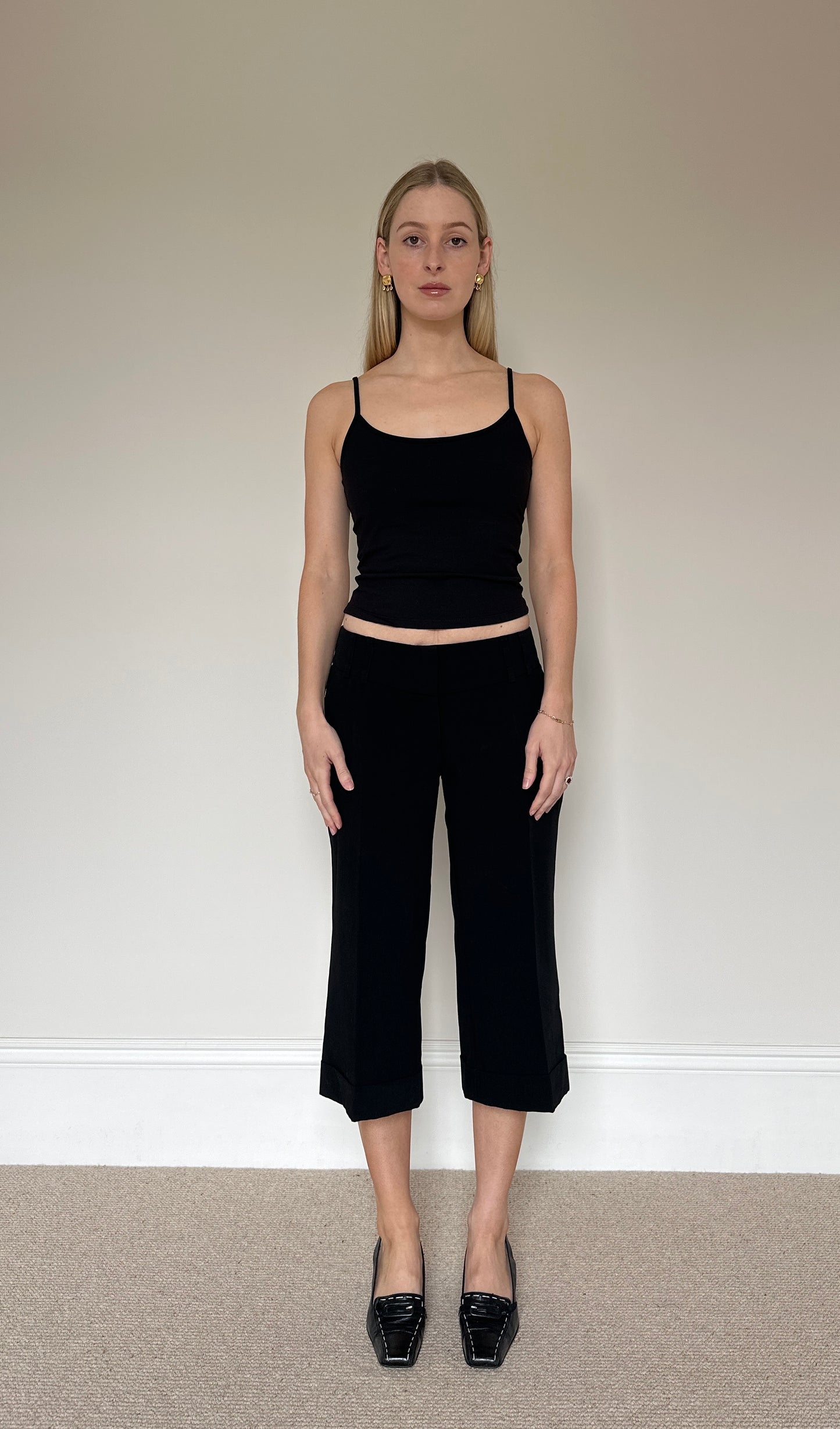 Vintage Black Suit Capris