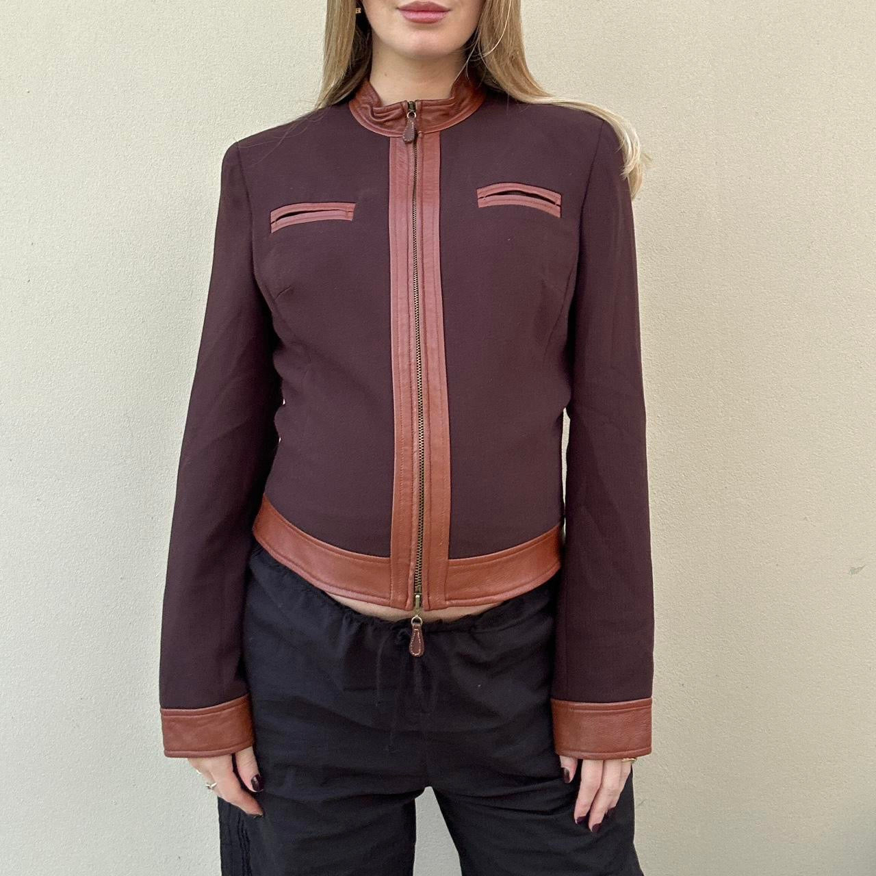 Vintage brown biker jacket