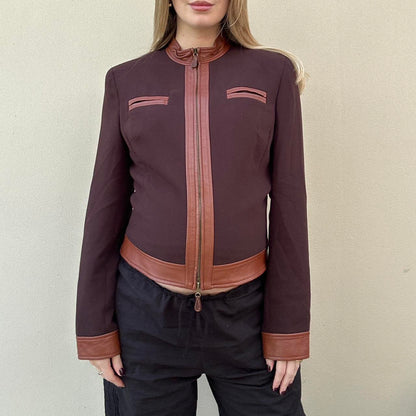 Vintage brown biker jacket