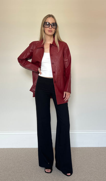 Vintage red leather jacket
