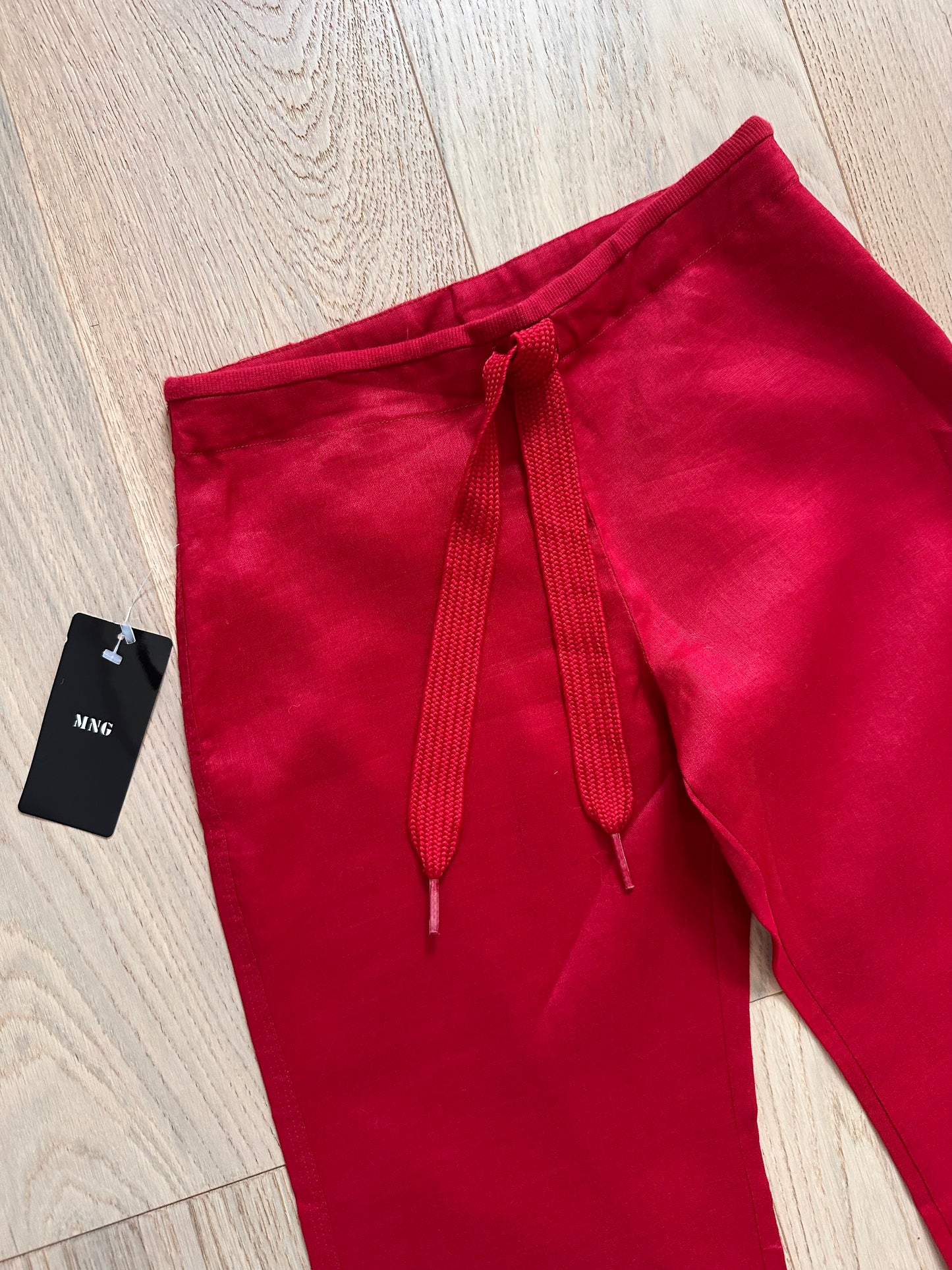 SALE vintage red linen trousers