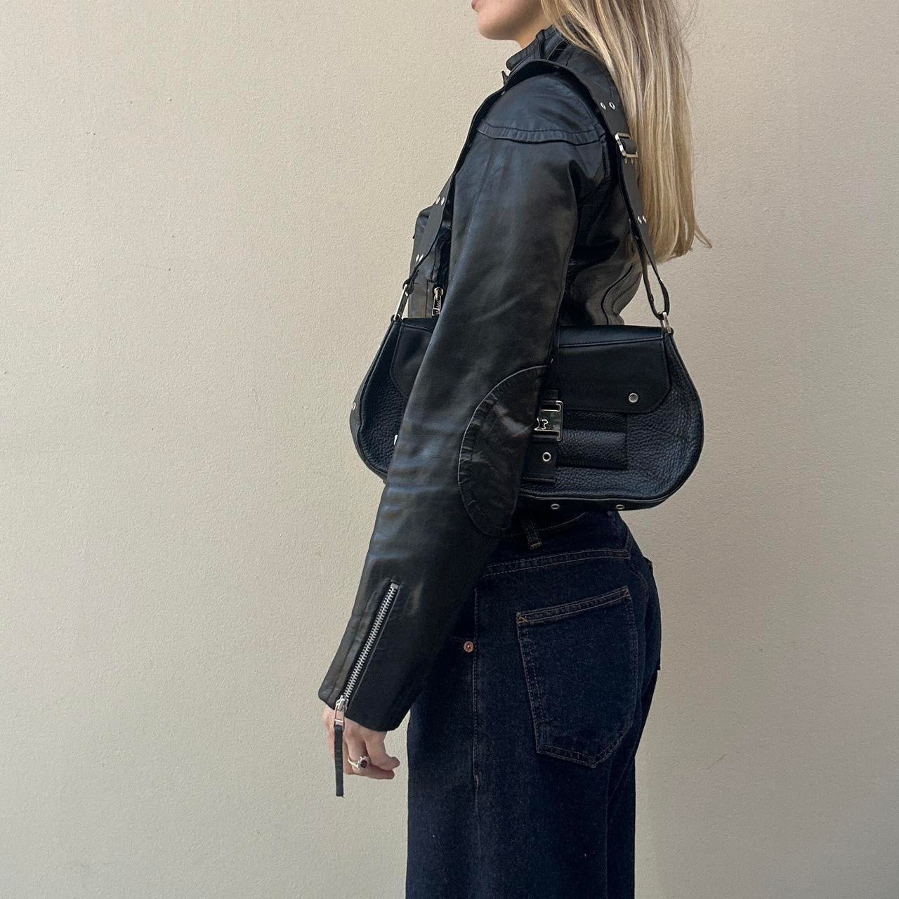 Vintage 00s leather biker jacket