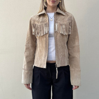 Vintage 00s suede tassel jacket