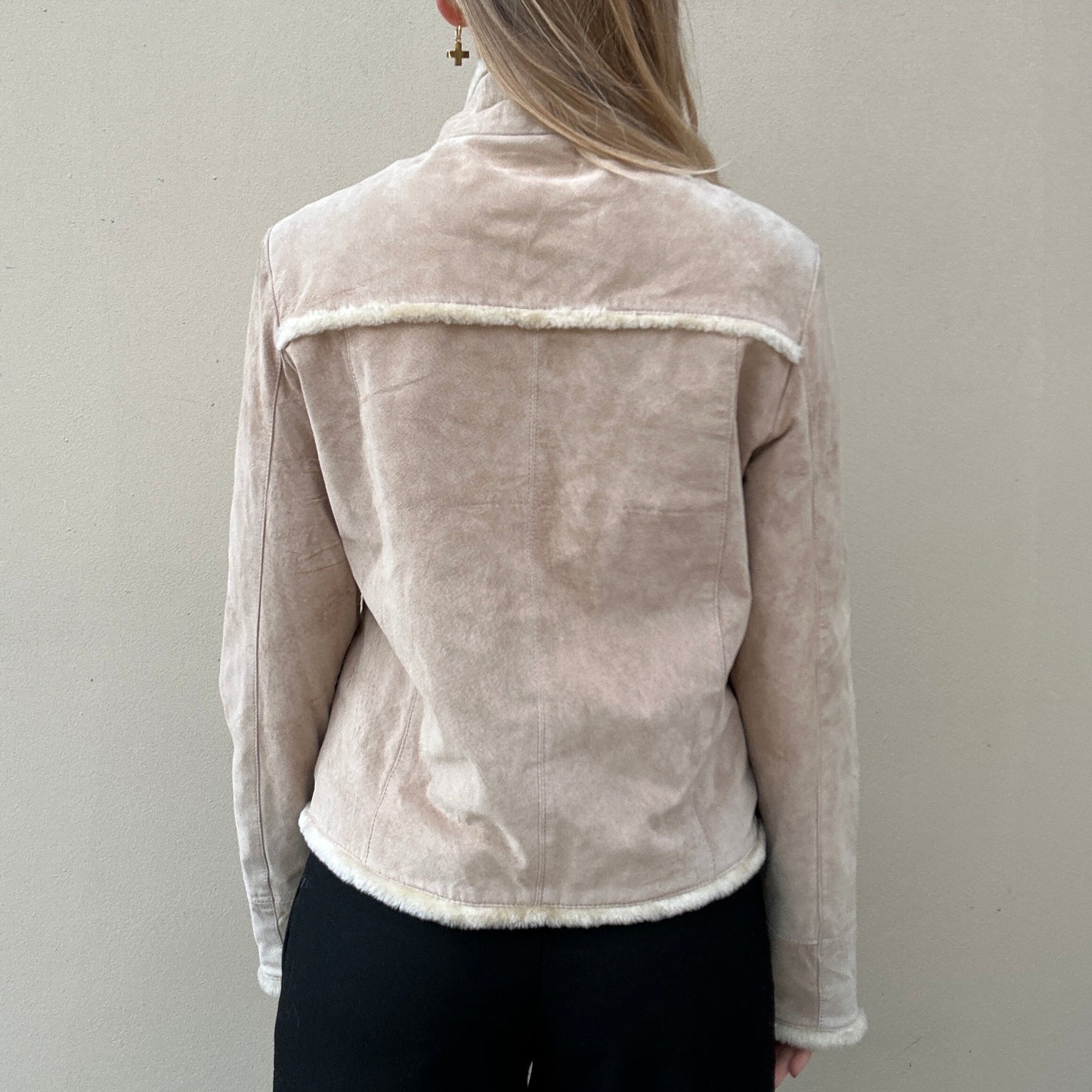 Vintage suede & sherpa jacket