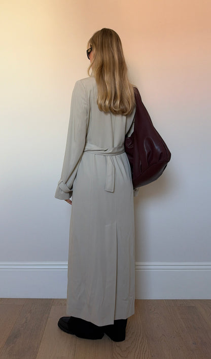 Vintage Cream Full length Trench Coat