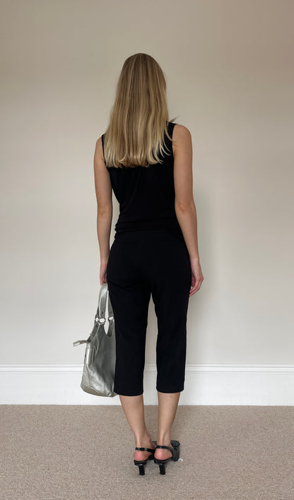 Vintage 00s Black Drape Top