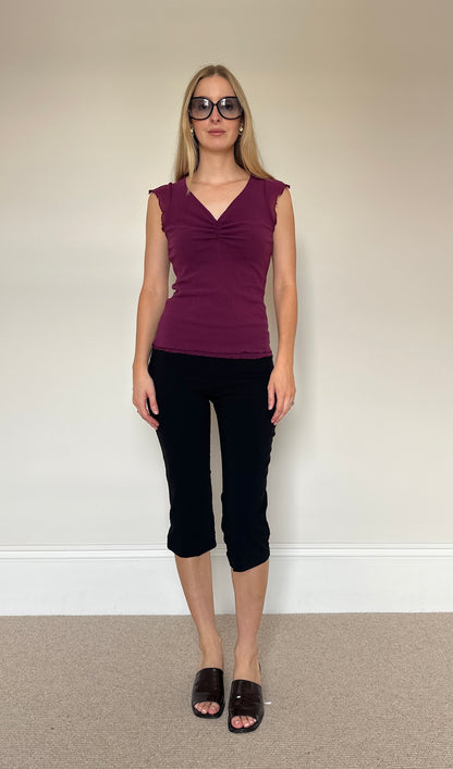 Vintage Purple Mesh Top