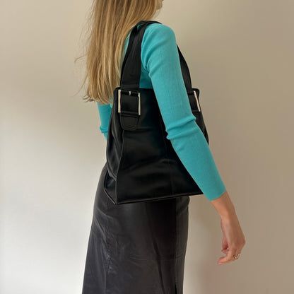 Vintage black buckle bag