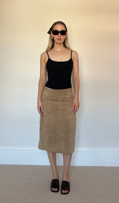 Vintage Real Suede Skirt