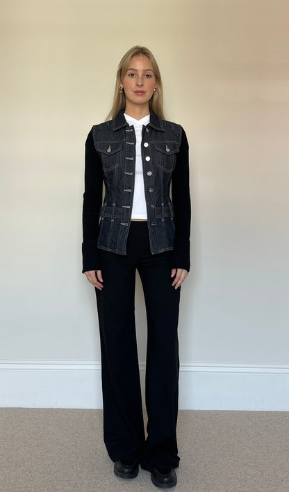 Vintage Denim & Knit Jumper Jacket