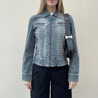 Vintage 00s denim zip jacket