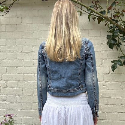 Vintage 00s denim cropped jacket