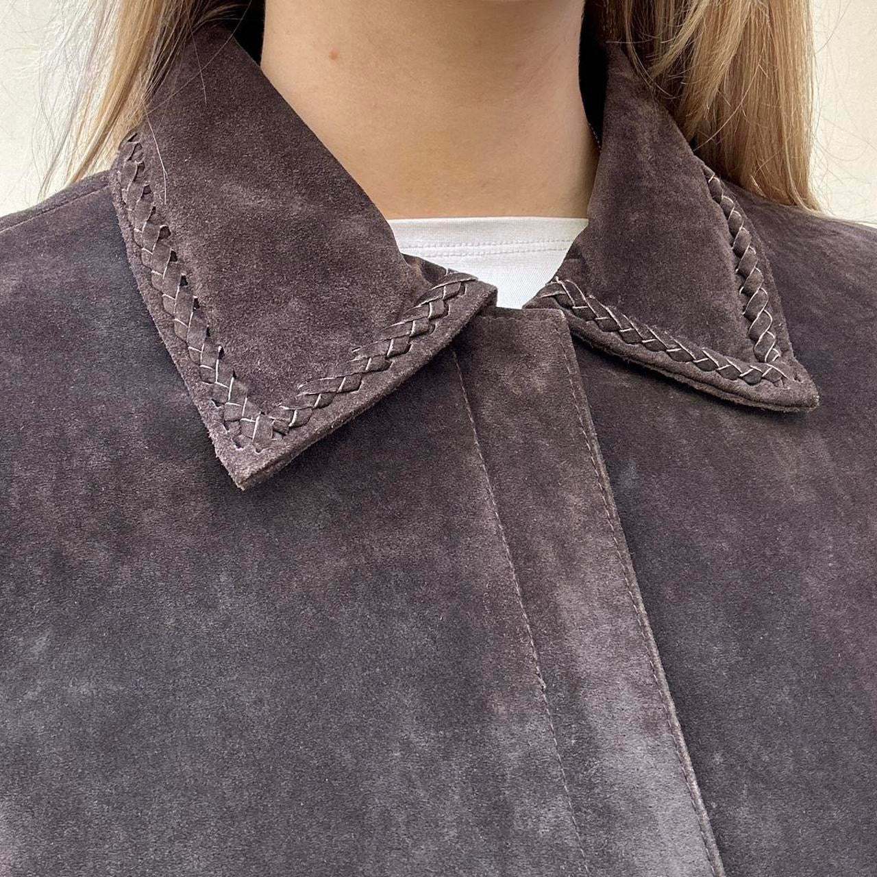 Vintage 00s brown suede jacket