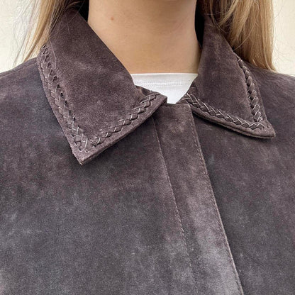 Vintage 00s brown suede jacket