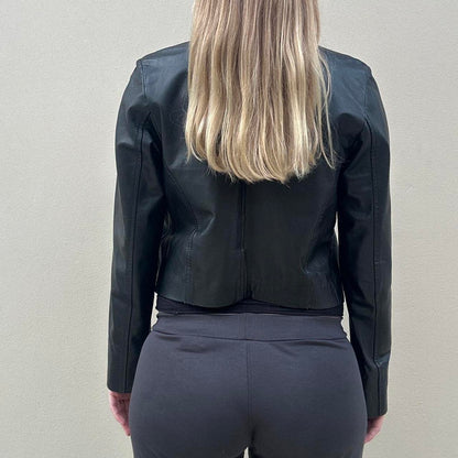 Vintage 00s black leather jacket