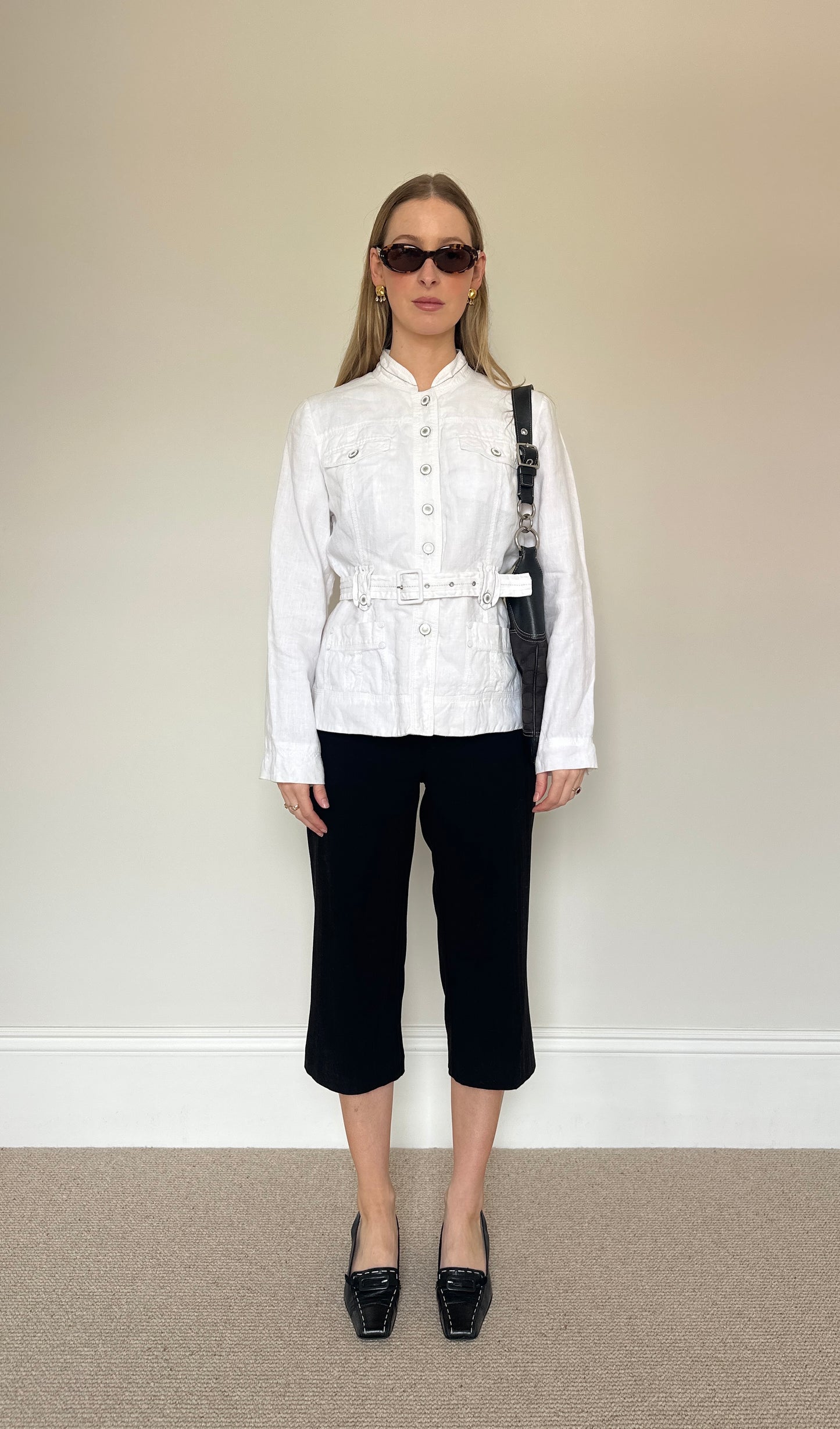 Vintage white linen jacket