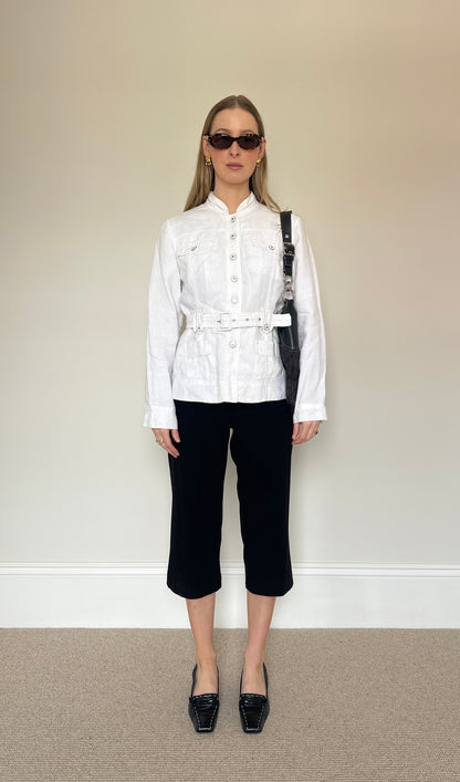 Vintage white linen jacket