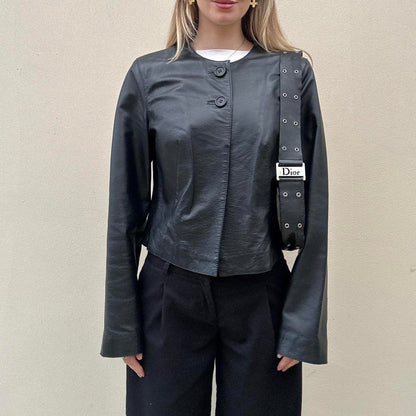 Vintage 00s collarless jacket