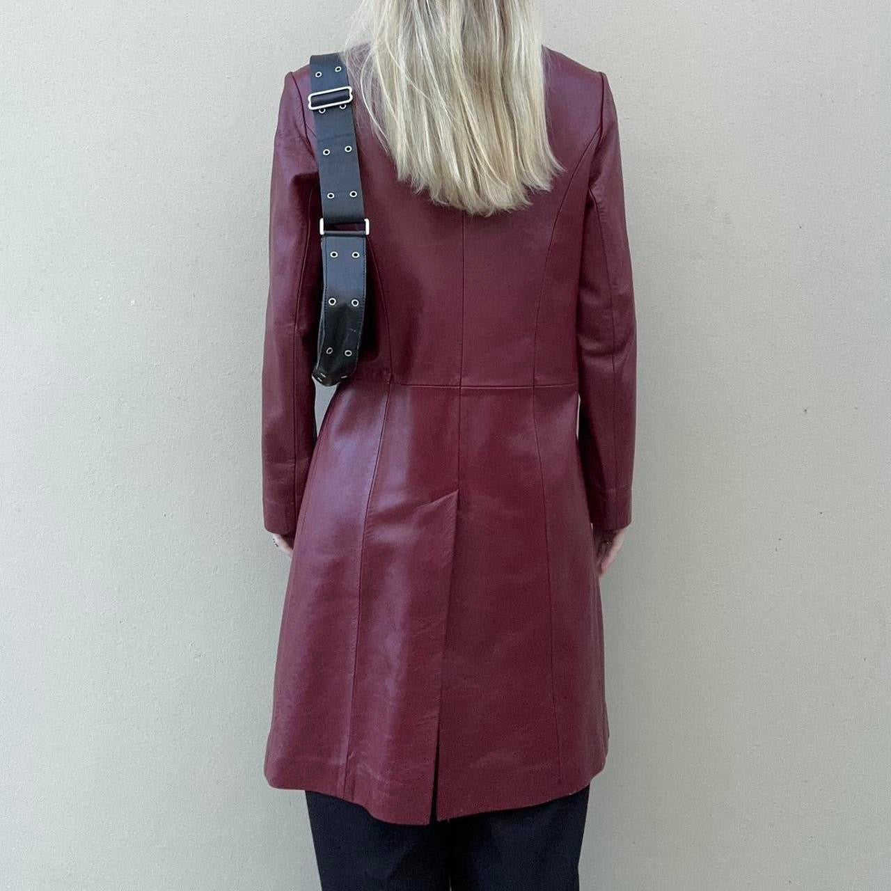 Vintage 00s burgundy leather jacket