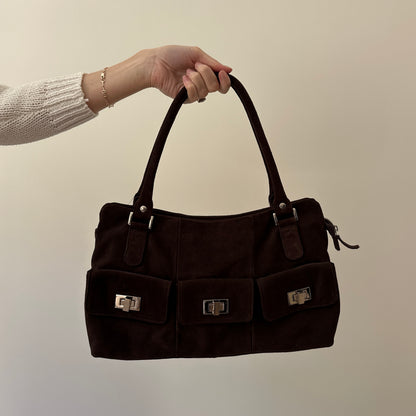 Vintage brown suede bag
