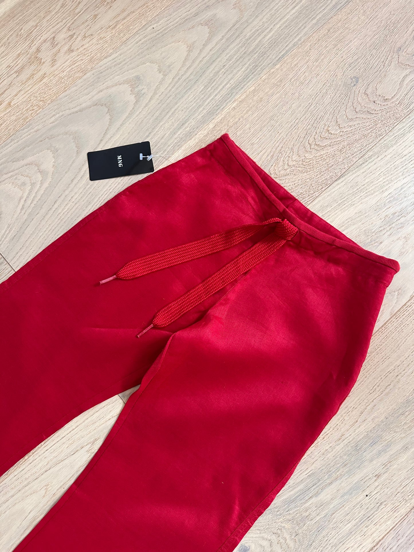 SALE vintage red linen trousers