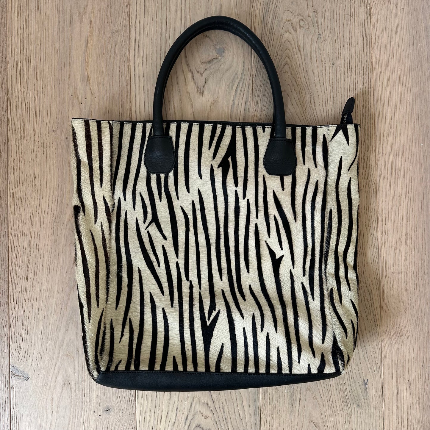 Vintage zebra pony skin bag