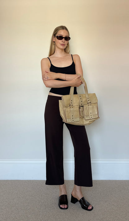 Brown capri trousers
