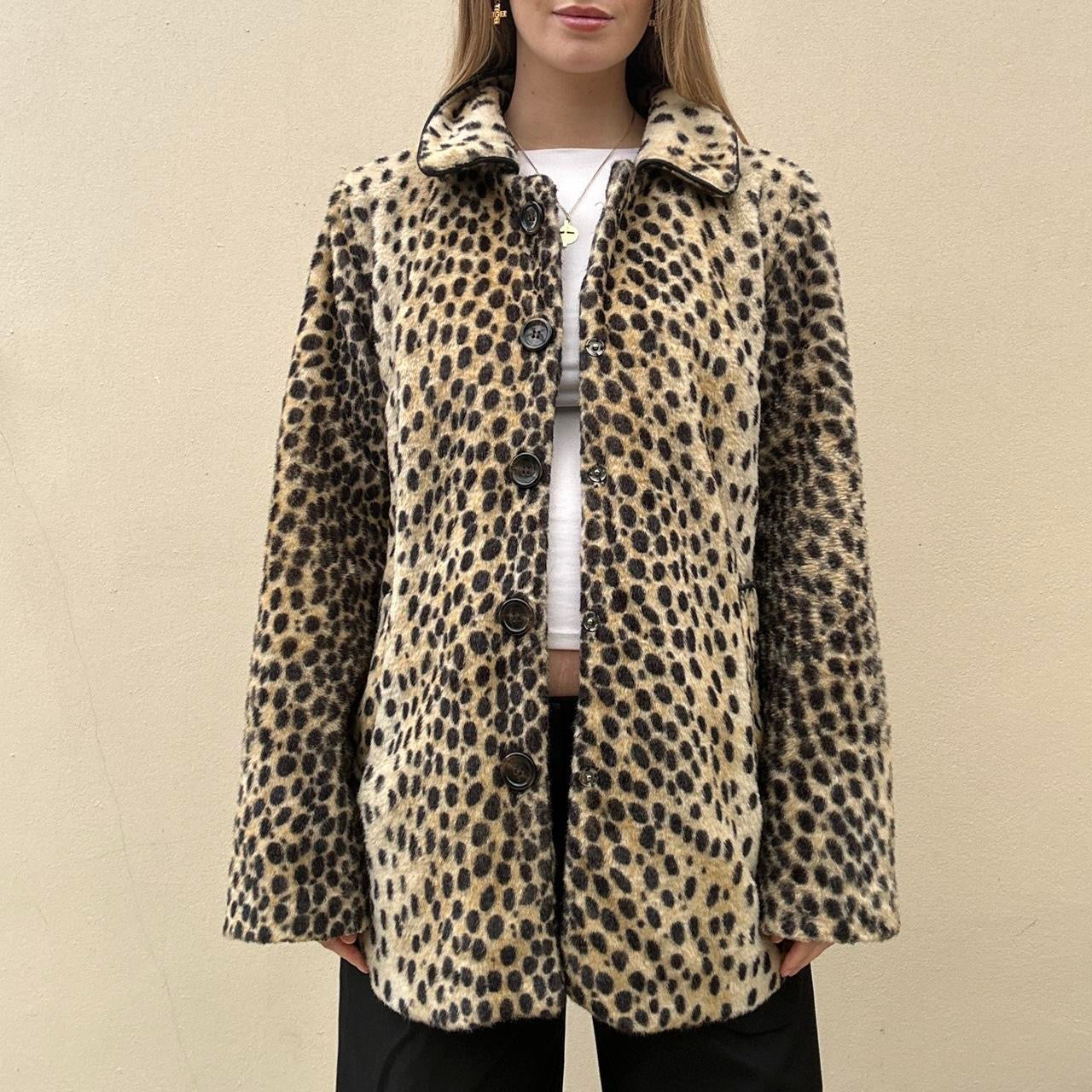 Vintage 00s leopard coat
