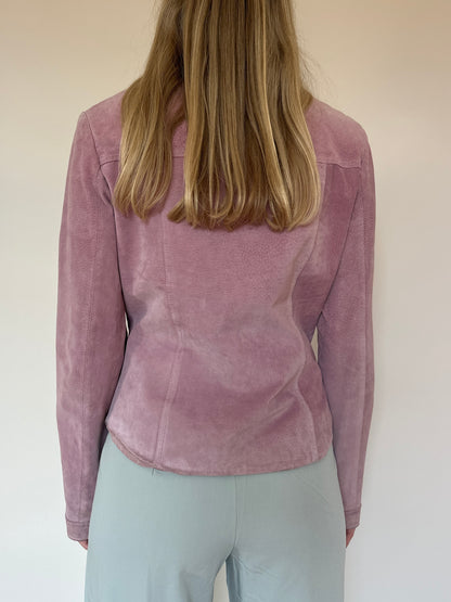 Vintage pink suede jacket
