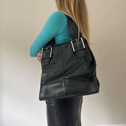 Vintage black buckle bag