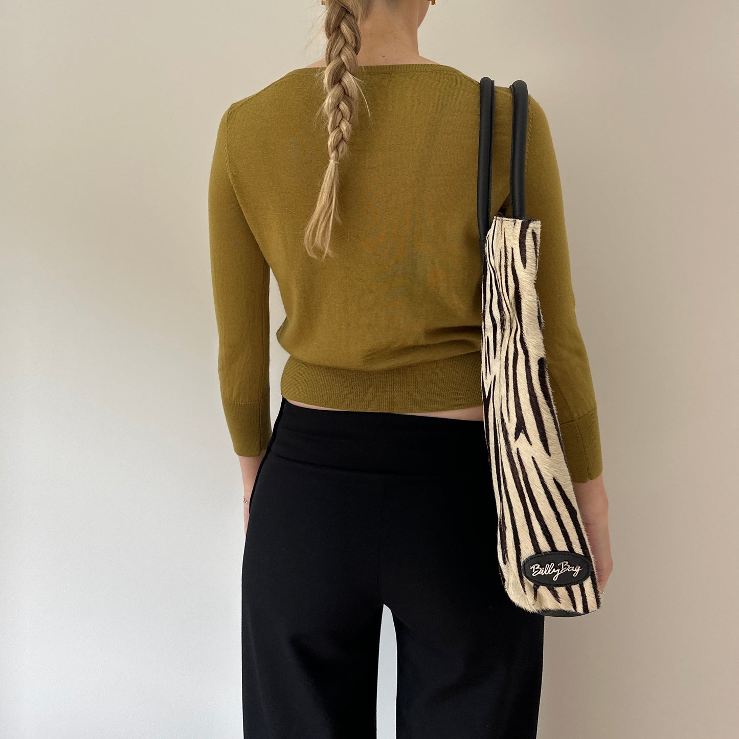 Vintage zebra pony skin bag