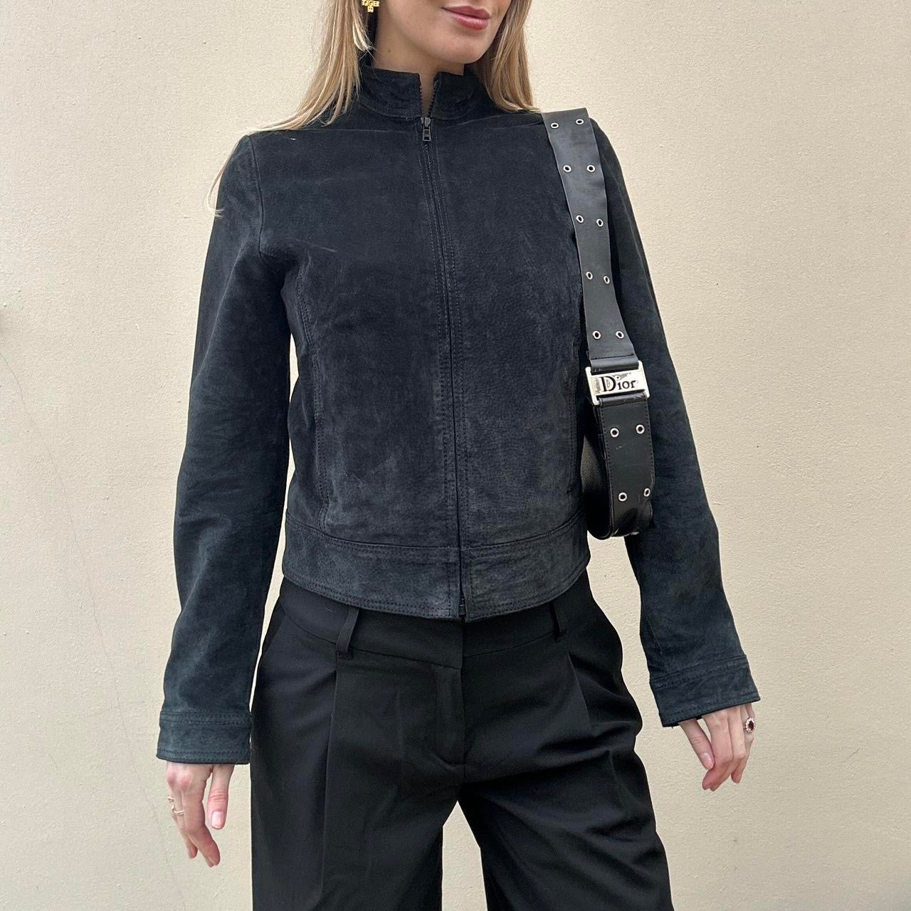 Vintage 00s black suede jacket