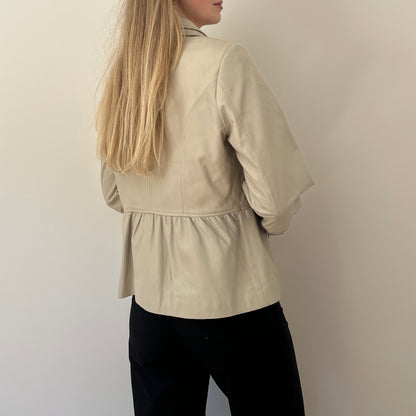 Vintage mushroom leather jacket