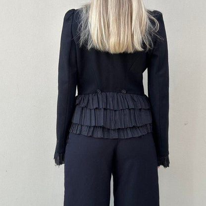 Vintage 00s ruffle asymmetric jacket