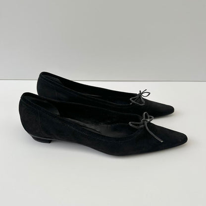 Vintage suede ballet pumps