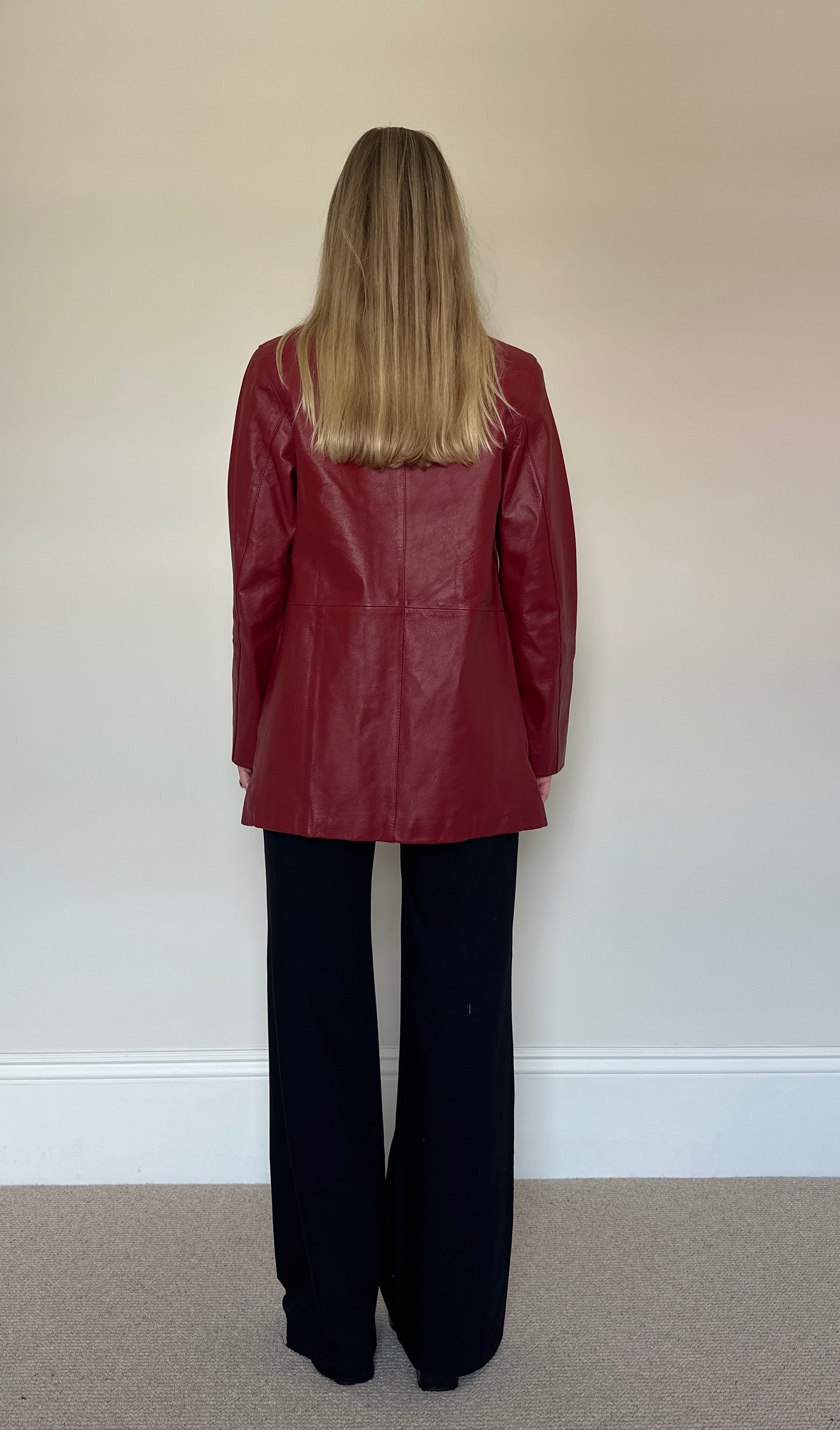 Vintage red leather jacket
