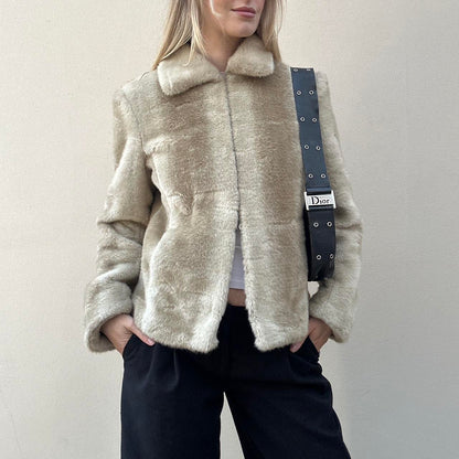 Vintage 90s faux fur jacket