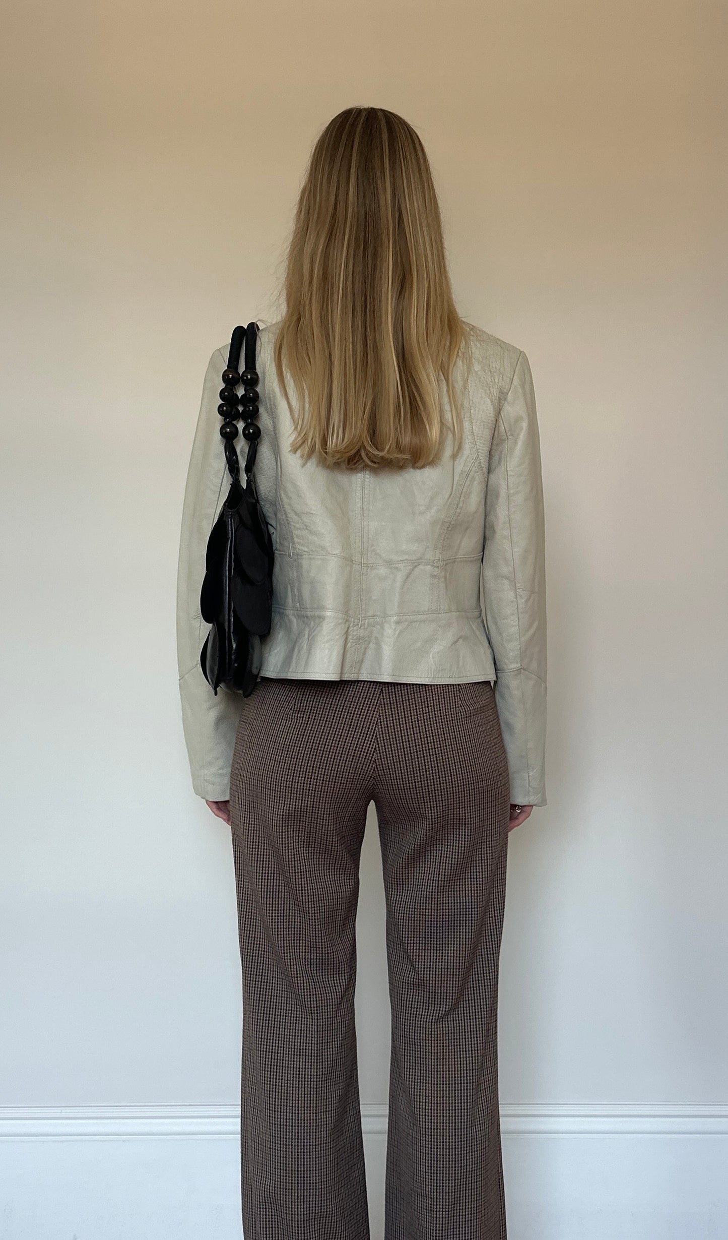Vintage cream biker jacket