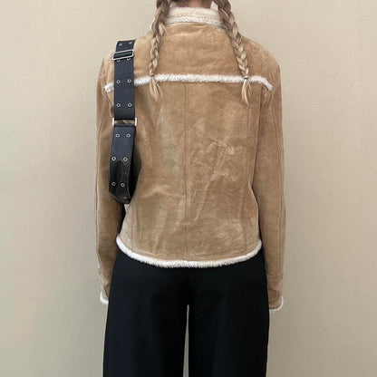 Vintage 00s suede & Sherpa jacket