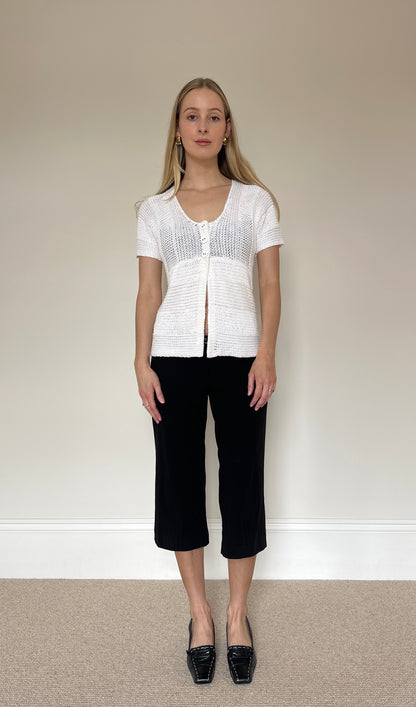 Off-white Knit Baby-Doll Top
