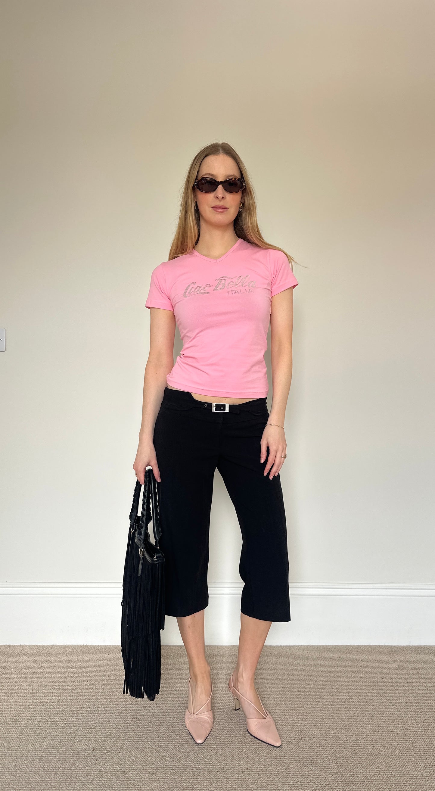 Powder pink ciao Bella T-shirt
