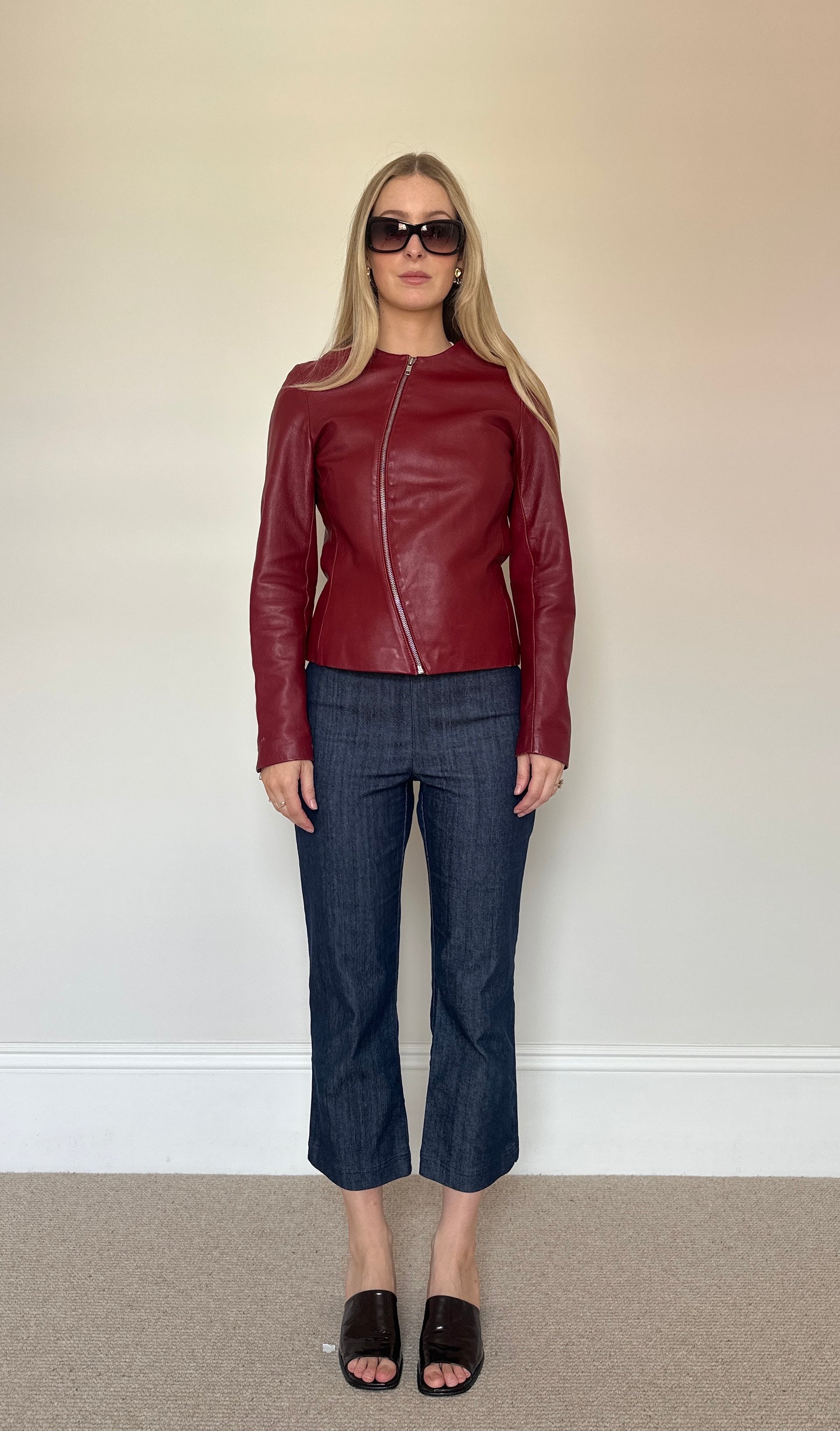 Vintage red leather jacket