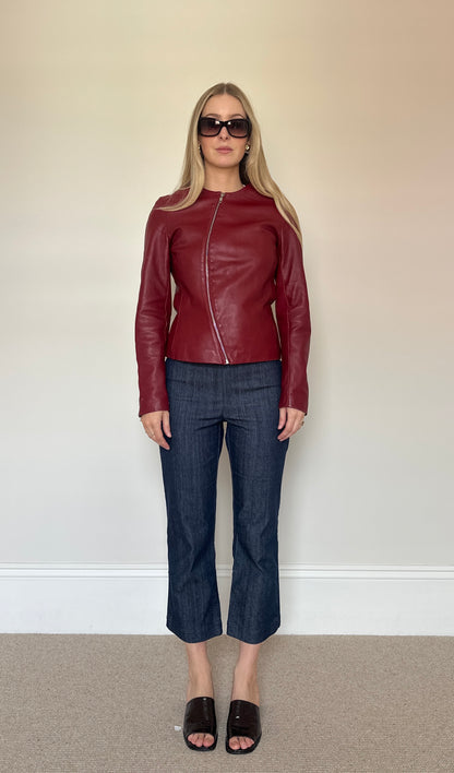 Vintage red leather jacket