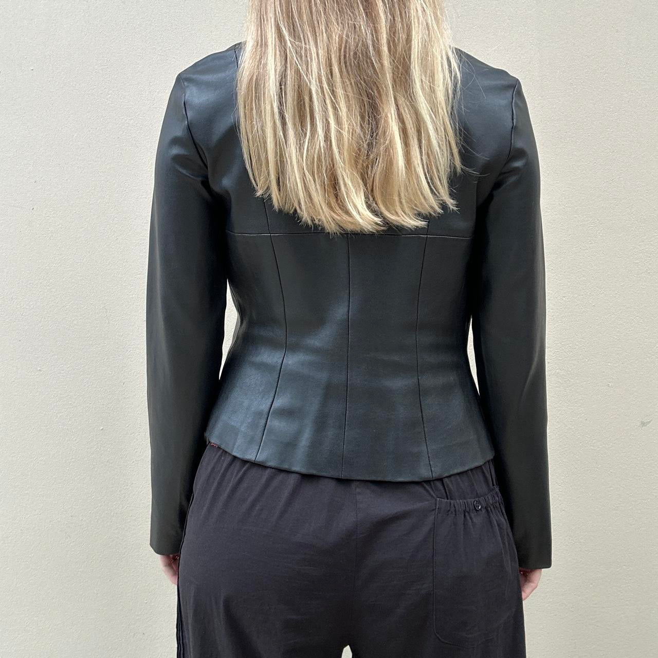Vintage 00s black leather jacket