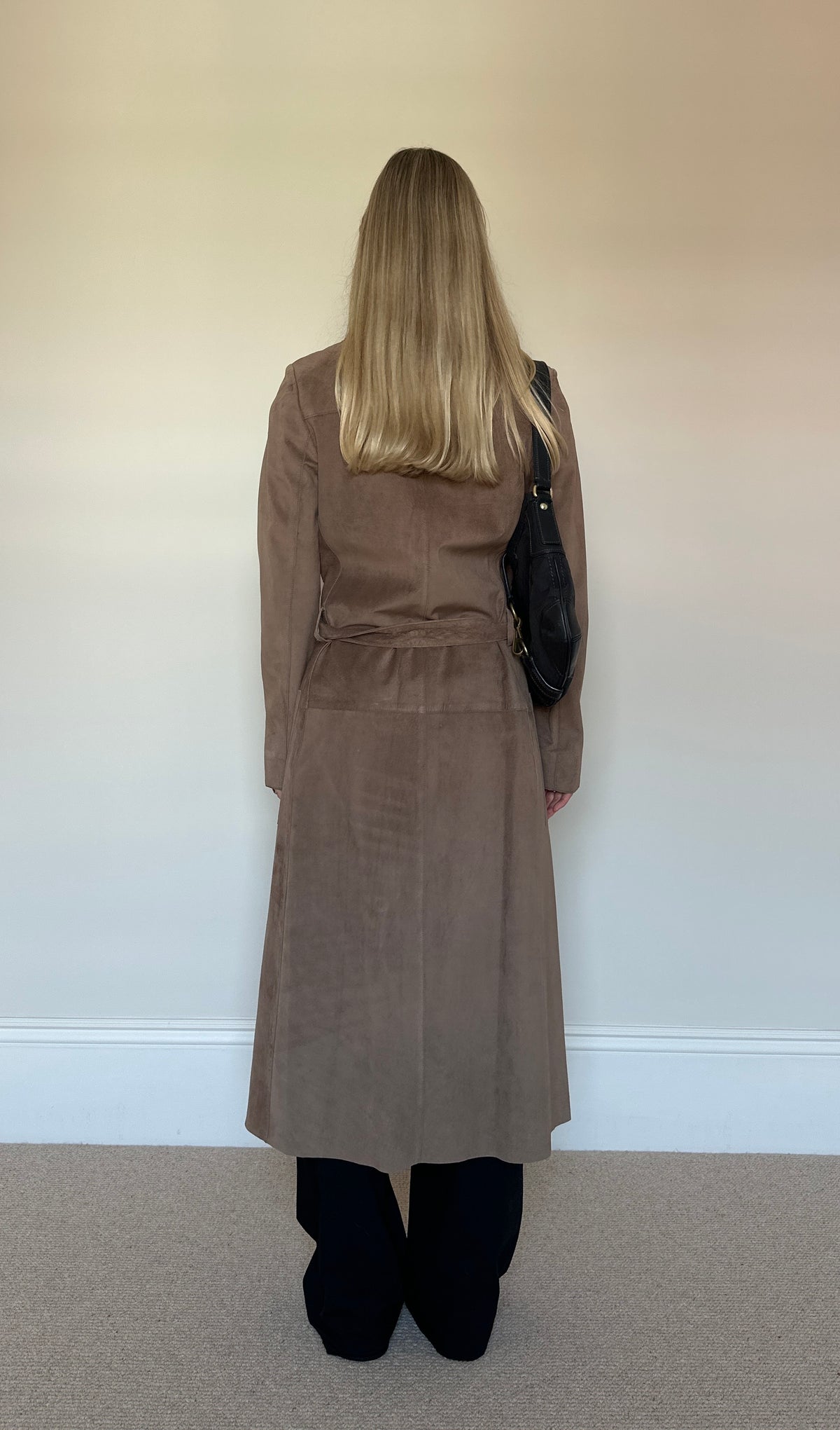Vintage suede trench coat