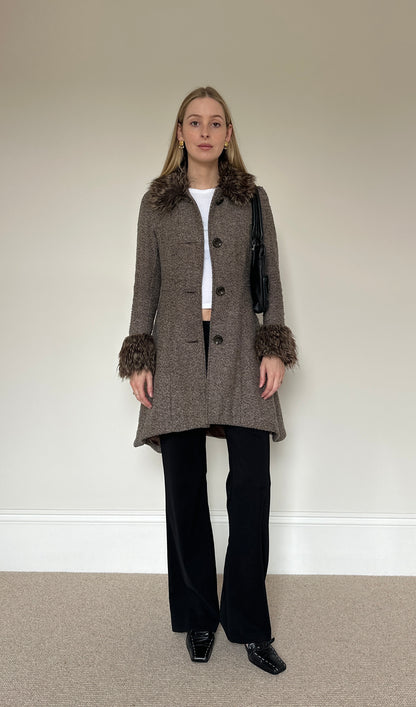 Vintage Tweed Afghan Jacket