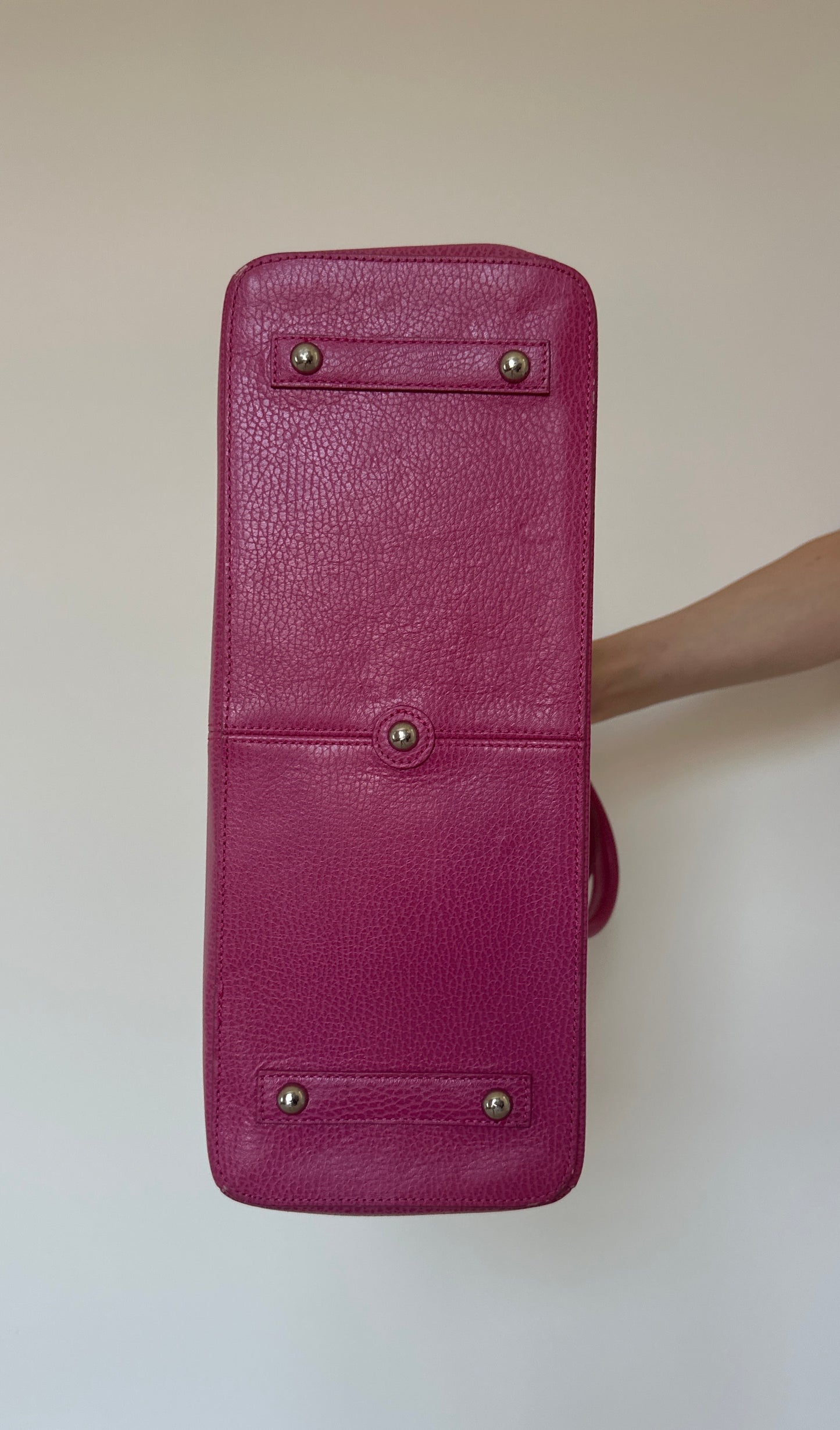 Vintage pink firkin bag