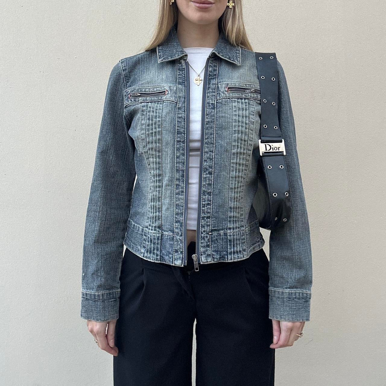 Vintage 00s denim zip jacket