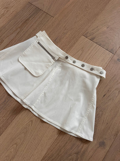 SALE mango white belted skirt